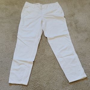 Caslon ankle length white chinos